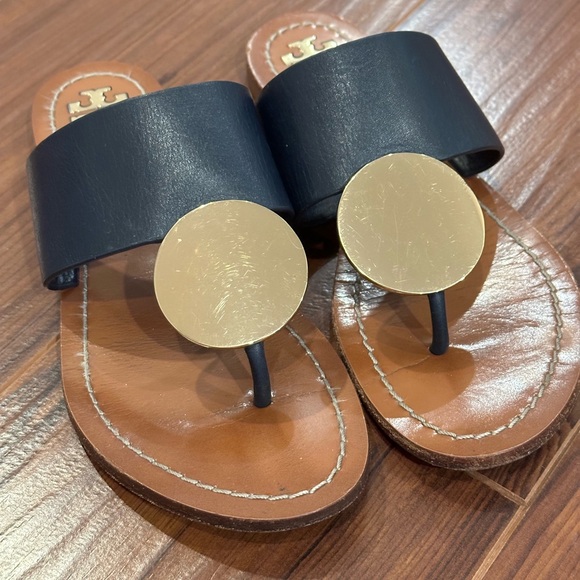 Tory Burch black/gold Sandal - Picture 3 of 8